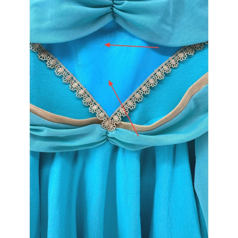 Pleiades Jasmine Costume Dress Kids 7 8 Teal Princess Play Dress Up